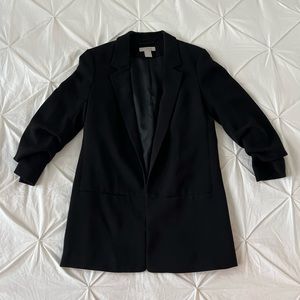 H&M Gathered Sleeve Blazer